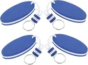 MOBUTOFU 4pcs Oval Floating Keychain Foam Key Float for Water Sports Fishing Sailing Kayaking Key Holder with Buoyancy for Outdoor Activities Water Resistant Versatile Attachment
