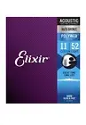 Elixir 11025 Custom Light Polyweb Acoustic Guitar Strings 11-52