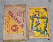 POOSH-M-UP Jr. TABLE TOP PINBALL GAME BASEBALL 4 IN 1 OSS 11" x 17" MIB National