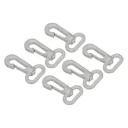 6pcs Plastic Swivel Snap Hook Lobster Clasp Buckle for Webbing Strap Light Gray