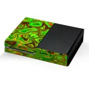 Xbox One Console Skins Decal Wrap ONLY - green glass trippy psychedelic