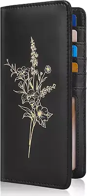 Checkbook Cover for Personal Checkbook, RFID Checkbook Register Cover PU Checkbo