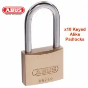 ABUS Lock Keyed Alike Padlocks-x 10 Abus Padlock-Free Post! -6540HB40KA2