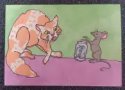 ACEO Original Cat and Mouse "Took the Cat's Meow"