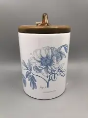Thirstystone Medium Floral Canister With Wood Top - New!