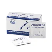 100pcs Disposable Alcohol Sterilized Cotton Pads Tableware Disinfection white