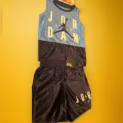 Air Jordan Jumpman Tank Top & Shorts Set, Lgt. Blue/Blue, Size 5 (small)