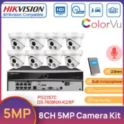 Hikvision 8CH 4K AcuSense Home Security Camera System 5MP MIC ColorVu POE Camera