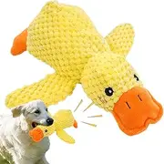 Quack-Quack Duck Dog Toy, Mellow Calming Duck, Yellow Ducks Dog Toy, Mellow, Stuffed Animal, Calming Squeak Plush for Indoor and Outdoor for Chewers, M: 28x10x25cm