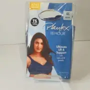 Playtex 18 Hour Size 42C Wirefree Lift and Support Blue Bra Style 4745 N…