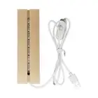 LED Rectangle Color Light Stand Base for Crystals/Glass Resin Art Ornament