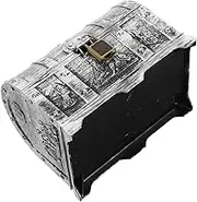 Treasure Chest For Kids Plastic Toy Pirate Jewelry Box Decorative Teacher Classroom Prize Collection Storage Case With Lock Key For Birthday Halloween Festival Party
