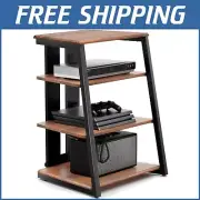 Durable 4-Tier Corner Shelf - Adjustable Audio Rack for Living Room & Office