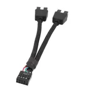 1Pcs Computer Motherboard USB Extension Cable 9 Pin 1 Female to 2 Male Y9282