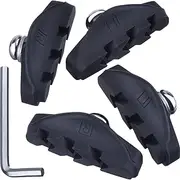 2 Pairs Premium Bike Brake Pads, Professional Caliper Brake Pads for Road Bicycle, Bike Brake Blocks of 50mm, Road Brake Pads C Shaped Pads for Mountain Bike, Come with Allen Wrench
