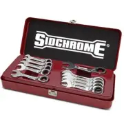 New Sidchrome 10pce Metric Stubby Pro Series Geared Spanners Set SCMT22203N