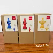 Nintendo TOKYO OSAKA Game Cube PIKMIN Figure Flower Vase Red & Blue & Yellow Set