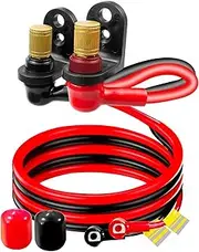 Battery Jump Post Kit with Cable and Mounting Bracket Fit for Can Am X3 Polaris RZR 2 or 4 Seats, Heavy Duty Remote Battery Charging Post Kit for UTV ATV Truck Car Trailer Boat Diesel Engine