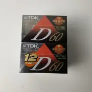 TDK D60 Cassette High Output 12 Pack