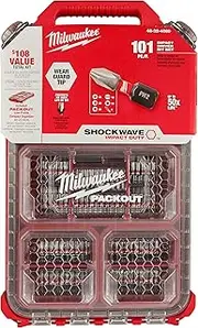 [Milwaukee] Shockwave 101 Piece Packout Impact Driver Bit Set