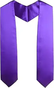 [OSBO GradSeason] Unisex Adult Plain Graduation Stole for Academic Commencements, 60'' long