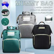 Large Changing Mummy Bag Maternity Nappy Diaper Crib Backpack Folding Baby Bed
