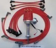 small cap CHRYSLER 1973-1978 400 RED HEI Distributor +8mm Spark Plug Wires USA