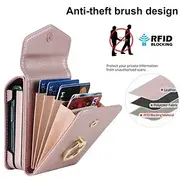 Phone Case For Samsung Galaxy Z Flip 6 Z Flip 5 Z Flip 4 Z Flip 3 Wallet Case Ring Holder with Lanyard Anti-theft Retro PC PU Leather