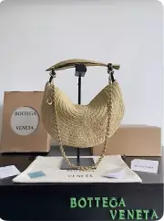 Bottega Veneta's hook and chain shoulder bag echoes the handle