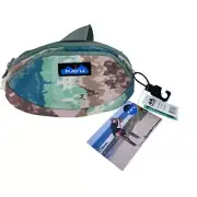 Kavu Spectator Hip Fanny Bag Green Rio Tie Dye Canvas Belted Zipper 9204-1889