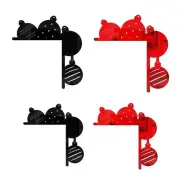 4pcs/set Christmas Decoration 3D Ball Pendant Light Sticker Door Wall Art
