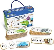 Learning Resources Alphabet Puzzle Cards, Kindergarten Readniness, Self Correcting Puzzles, Ages 4+, Multi