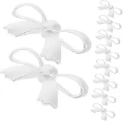 HOODANCOS Cute Bowknot Embellishments 30pcs Flatback Plastic Charms Hair Clip Embellishments Bow Decorations for Crafts Women Clip Nail Charms