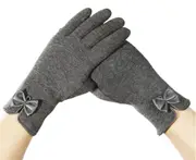 Women'S Sports Gloves Thickened Touch Screen Warm And Windbreak Gloves - Grey