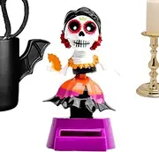 Skull | Bobbing Heads Dashboard Skull Ornament | Automatic Exquisite Desktop Decorative Figurines for Adults Family Lovers Coworkers