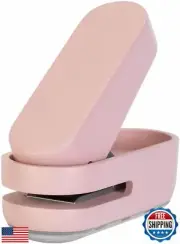 Mini Small Hole Puncher Pink Color, 10 Sheet Paper Hole Puncher Capacity Sing