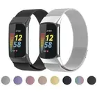 Milanese Band Metal Stainless Steel Magnet Strap For Fitbit Charge 5 5Gen