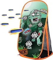 RONSTONE Foam Blaster Shooting Practice Target Compatible with Nerf Guns Outdoor Shooting Practice with Net Toy Gun Practice Mark Zombie Design Target Compatible with Nerf Guns for Boys for Girls