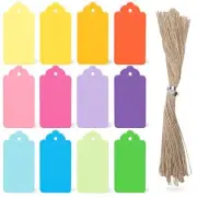 120 Pcs Hanging Gift Tags with String, 12 Colors, for DIY Crafts Christmas