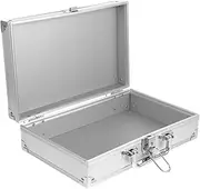 Outanaya Mini Briefcase for Boys and Girls Aluminum Alloy Tool Storage Case Microphone Holder Portable Mic Case for Travel
