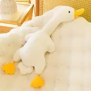 Dorclife 60 cm White Large Goose Plush Toy Giant Goose Cuddly Toy Soft Toy Duck Sleeping Pillow Large Duck Doll for Children Gifts Birthday Party Gifts