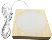 [GENERIC] Crystal Art Light Base - Wooden LED Lights Display Base | Light Lamp Holder Crystal Display | Display Base For Crystal Glass Art | 3 Lighting Mode Color Change Square Crystal USB Lamp Display Base