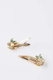 [Cotton On Kids] Cotton On Kids - Sadie Snap Clips - Goldy/lemon squash gemmies SOLID GOLDY/LEMON SQUASH GEMMIES