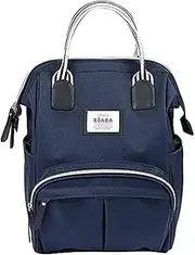 Beaba - Baby Changing Backpack - Large Storage Volume - Changing Mat Included - Multiple Pockets - Large Opening - Isothermal - Multifunction Travel Bag - Wellington - Blue