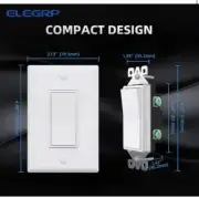 10 Pack Single Pole Decorator Light Switch with Wallplate, 15A 120/277V, Rocker