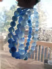 Natural Gemstone Chalcedony Bracelets by Healing Light Stones Round Bead