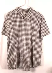 Mutual Weave men's olive navy check XL shirt NWT