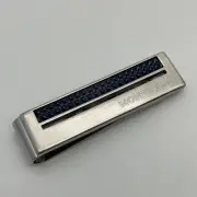 New and Unused Montblanc Wallet Money Clip Black Silver Metal Unisex Germany