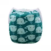 Alva Baby Whales Print Reusable Swim Nappy