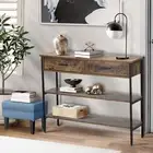 Console Table with 2 Shelf and 2 Drawers Hallway Table
